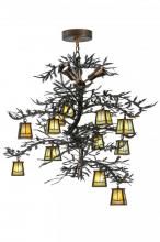 Meyda Black 145107 - 52"W Pine Branch Valley View 12 LT W/Uplights LED Chandelier