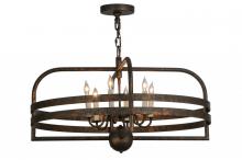 Meyda Black 145225 - 32"W Aldari 6 LT Chandelier