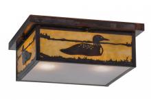 Meyda Black 145226 - 16"Sq Hyde Park Loon Flushmount