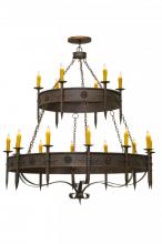 Meyda Black 145304 - 69"W Calandra 18 LT Two Tier Chandelier