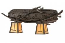 Meyda Black 145307 - 25"W Pine Branch Valley View 2 LT Vanity Light