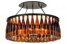 Meyda Black 145354 - 38" Wide Tuscan Vineyard Estate 36 Wine Bottle Chandelier