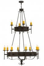 Meyda Black 145419 - 48"W Lorenzo 12 LT Two Tier Chandelier