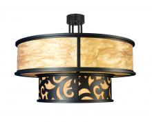 Meyda Black 145545 - 48" Wide Rickard Two Tier Pendant