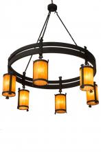 Meyda Black 145571 - 54" Wide Beartooth 6 Light Chandelier