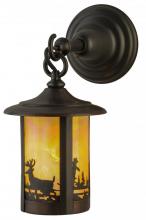 Meyda Black 145690 - 6"W Fulton Deer Creek Hanging Wall Sconce