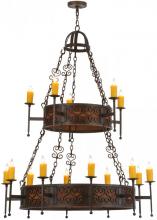 Meyda Black 145918 - 48"W Toscano 15 LT Two Tier Chandelier