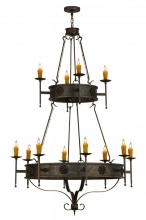 Meyda Black 145936 - 48"W Lorenzo 12 LT Two Tier Chandelier