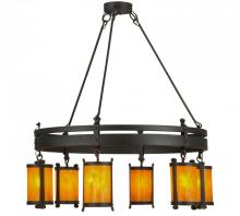 Meyda Black 146064 - 54"W Beartooth 6 LT Chandelier