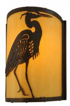 Meyda Black 146242 - 8" Wide Heron Wall Sconce