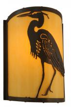 Meyda Black 146243 - 8" Wide Heron Wall Sconce