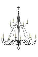 Meyda Black 146889 - 68" Wide Bell 12 Light Two Tier Chandelier