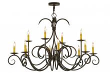 Meyda Black 146968 - 48"W Cypress 12 LT Chandelier