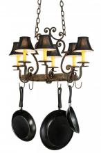 Meyda Black 146991 - 28"L Elara 6 LT Pot Rack