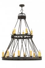 Meyda Black 147174 - 48"W Lakeshore 15 LT Two Tier Chandelier