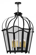 Meyda Black 147232 - 32"W Citadel 6 Light Pendant