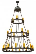 Meyda Black 147244 - 54"W Lakeshore 21 LT Three Tier Chandelier