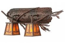 Meyda Black 147326 - 24"W Pine Branch Valley View 2 LT Vanity Light