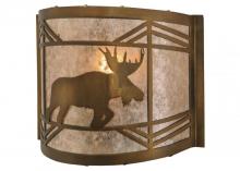 Meyda Black 148035 - 11"W Lone Moose Wall Sconce