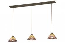 Meyda Black 148424 - 50"L Daffodil Bell 3 LT Island Pendant