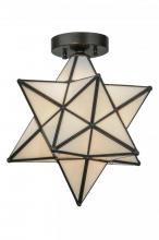 Meyda Black 148882 - 12"W Moravian Star White Flushmount