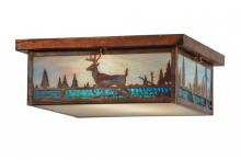 Meyda Black 149681 - 16"Sq Deer Creek Flushmount