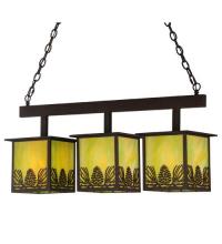 Meyda Black 15038 - 36" Long Mountain Pine 3 Light Island Pendant