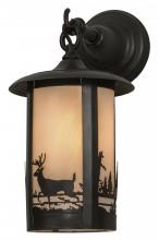 Meyda Black 150384 - 7"W Fulton Deer Creek Hanging Wall Sconce