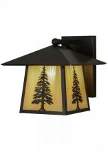 Meyda Black 150781 - 12"W Stillwater Tall Pine Solid Mount Wall Sconce