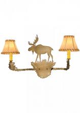 Meyda Black 151163 - 27" Wide Lone Moose 2 Light Wall Sconce