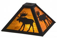 Meyda Black 151462 - 11.5" Square Moose Through the Trees Shade