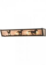 Meyda Black 151691 - 30" Wide Running Horses Vanity Light