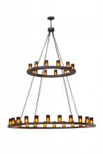 Meyda Black 151692 - 72"W Loxley 36 LT Two Tier Chandelier