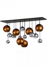 Meyda Black 151941 - 72"L Bola Metalica 15 LT Cascading Pendant