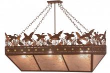 Meyda Black 152292 - 48"L Ducks in Flight Oblong Inverted Pendant