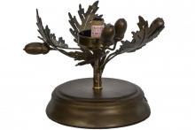 Meyda Black 152370 - 7"H Oak Leaf & Acorn Table Base