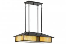 Meyda Black 152601 - 36"L Double Bar Mission Oblong Pendant