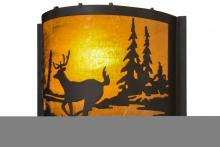 Meyda Black 152607 - 12"W Deer at Lake Wall Sconce