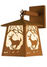 Meyda Black 15278 - 7.5"W Deer at Dawn Hanging Wall Sconce