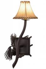 Meyda Black 152832 - 10"W Lone Pine Left Wall Sconce