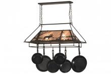 Meyda Black 152951 - 39"L Moose at Lake Pot Rack