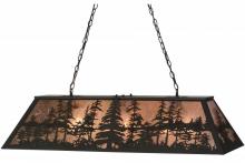 Meyda Black 153038 - 48"L Tall Pines Oblong Pendant