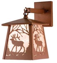 Meyda Black 15312 - 7" Wide Elk at Dawn Hanging Wall Sconce