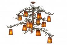 Meyda Black 153180 - 52"W Pine Branch Valley View 12 LT Chandelier