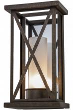 Meyda Black 153261 - 8.5"W Mirror Cross Wall Sconce