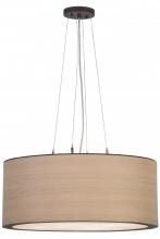 Meyda Black 153283 - 24"W Cilindro White Oak Veneer Pendant