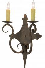 Meyda Black 153385 - 13"W Angelique 2 LT Wall Sconce