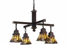 Meyda Black 153607 - 25.5"W Sierra Prairie Mission 4 LT Chandelier