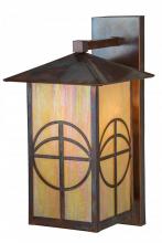 Meyda Black 153624 - 10"W Seneca Circle Cross Solid Mount Wall Sconce