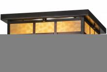 Meyda Black 153662 - 16"Sq Hyde Park Double Bar Mission Flushmount